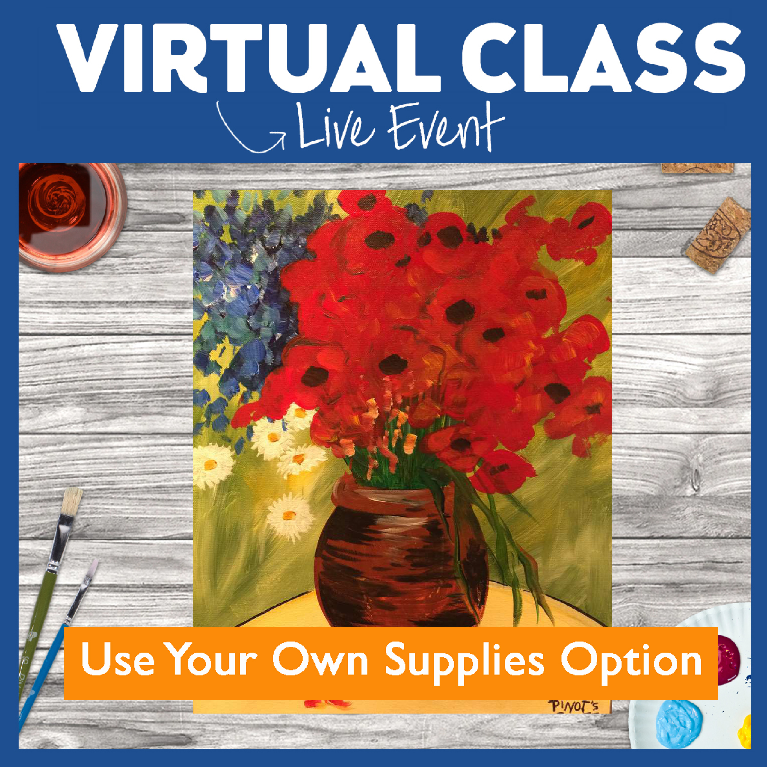 $10 Use Your Own Supplies Virtual Class!